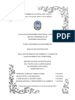 Mantenimiento tuberías tanques combustible