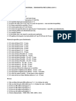 Lista de Material - Endodontia Pré Clínica - 2019 1