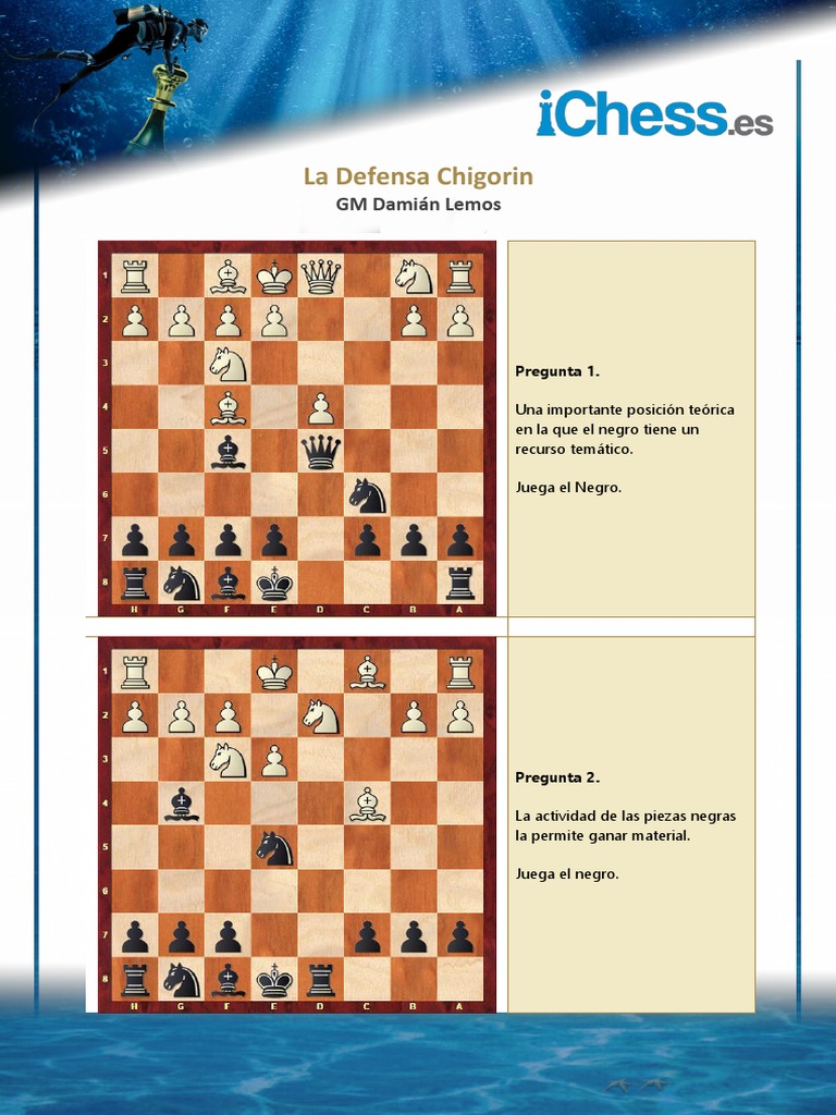 Estrategias en la Defensa Chigorin | PDF | Juegos de estrategia ...