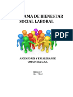 Programa de Bienestar Social 2019 2020