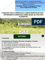 Ponto 5 - Funções Das Floretas e Caracteristicas Das Atividades Florestais Como Base Da Politica Florestal PDF