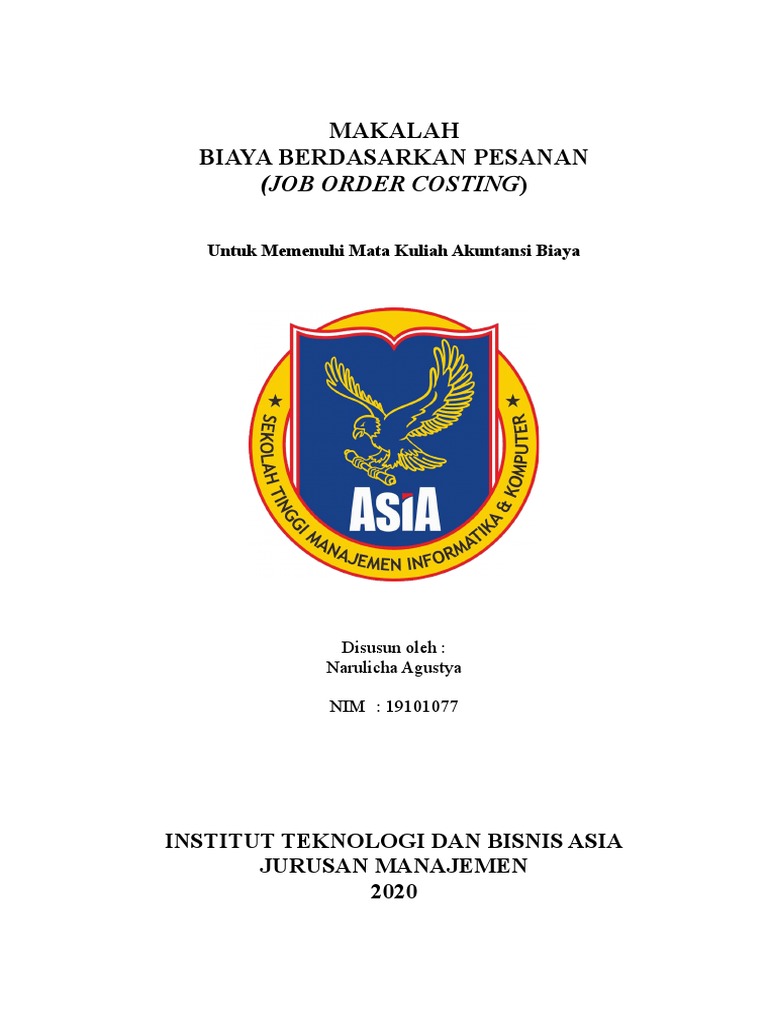 Makalah Job Order Coasting Uas | PDF