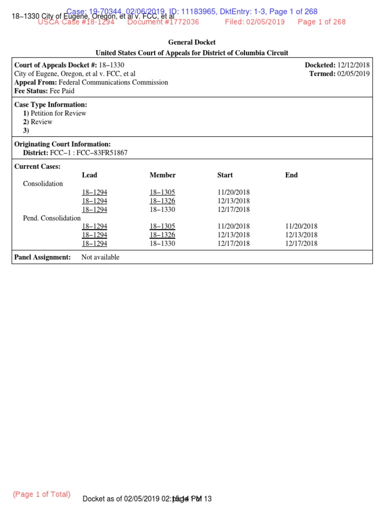 FCC Cities Challenge | PDF | United States Courts Of Appeals | Courts