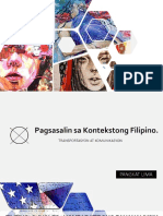 Pagsasalin Sa Kontekstong Filipino