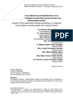 Impacto de Los Talleres de Sensibilizacion en La Reducción Del Estigma en La Esquizofrenia