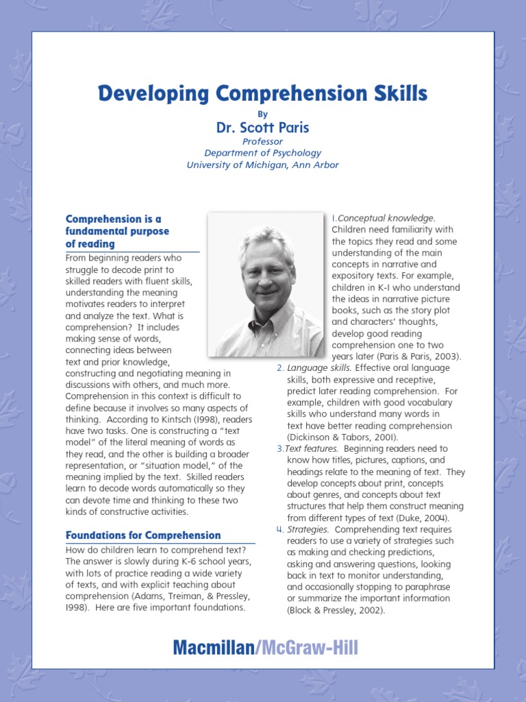 Enhancing Reading Comprehension Skills | PDF | Reading Comprehension ...