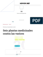 Seis Plantas Medicinales Contra Las Varices