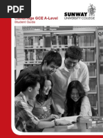 Download Cambridge GCE A-Level Student Guide 2011 by Sunway University SN44509275 doc pdf