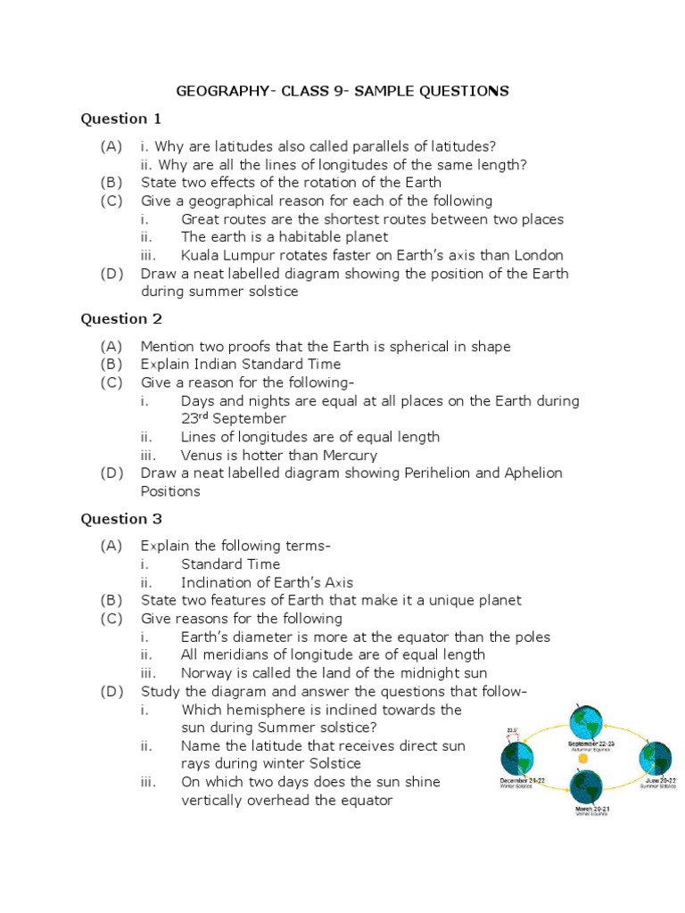 ICSE Geography Class 9 Earth Rock (Geology)