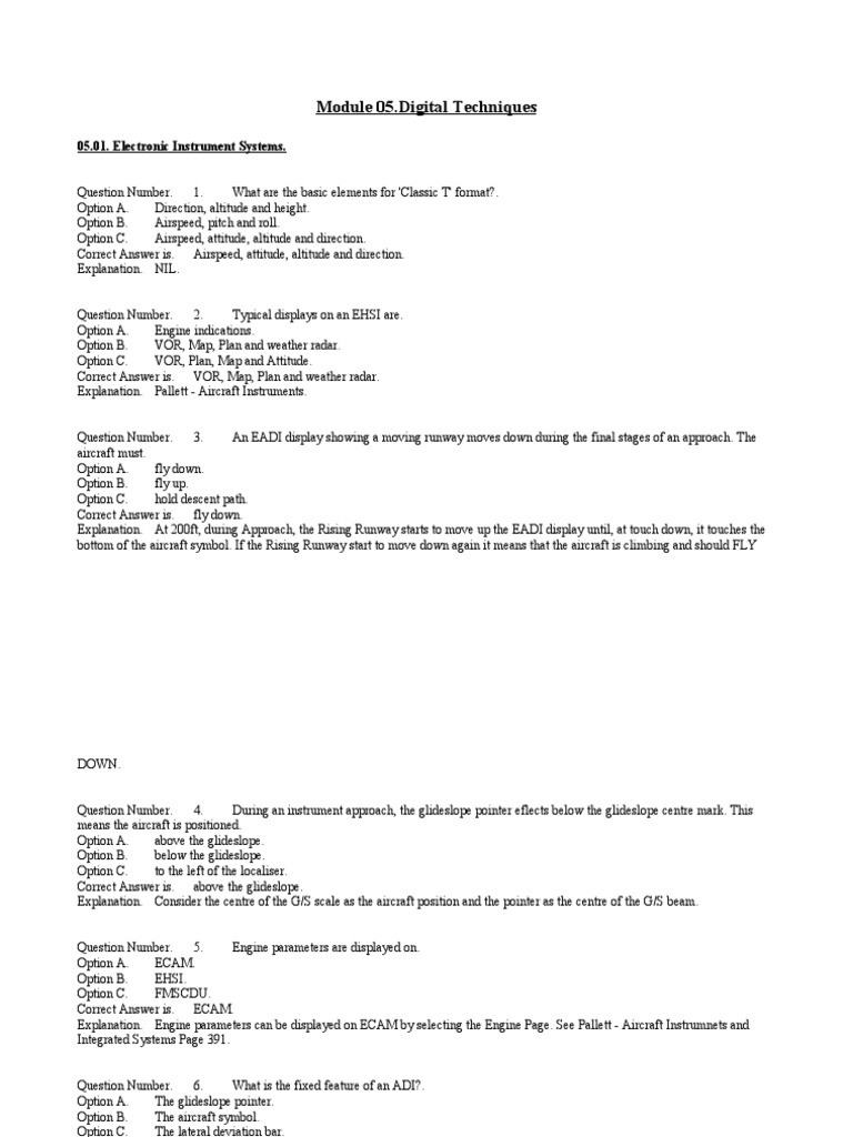 EASA Module 05 Digital Techniques Mcq's by PDF PDF Analog To