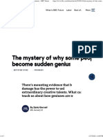 The mystery of why some people become sudden geniuses 