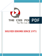 Solved Idioms in CSS Examination 1971-2010