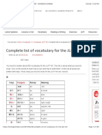 Complete List of All Vocabulary For The JLPT N5 (Small)