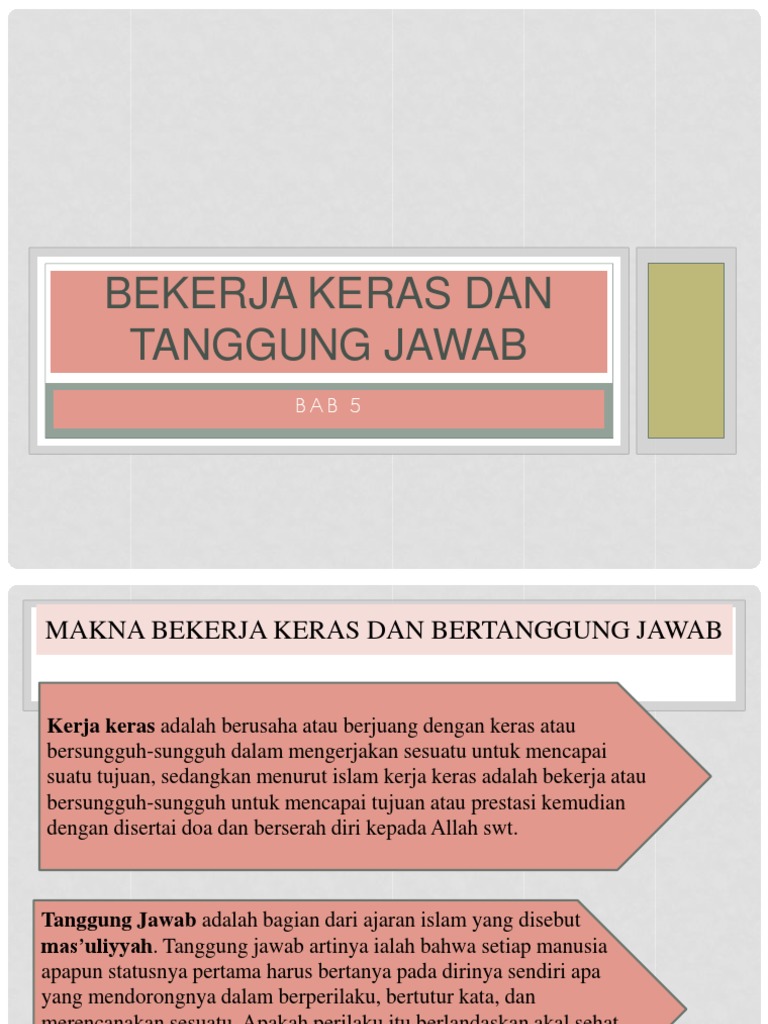 Agama Bekerja Keras Dan Bertanggung Jawab Pdf