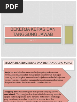 Bab 5 Agama Bekerja Keras Dan Bertanggung Jawab