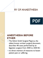 History of Anaesthesia