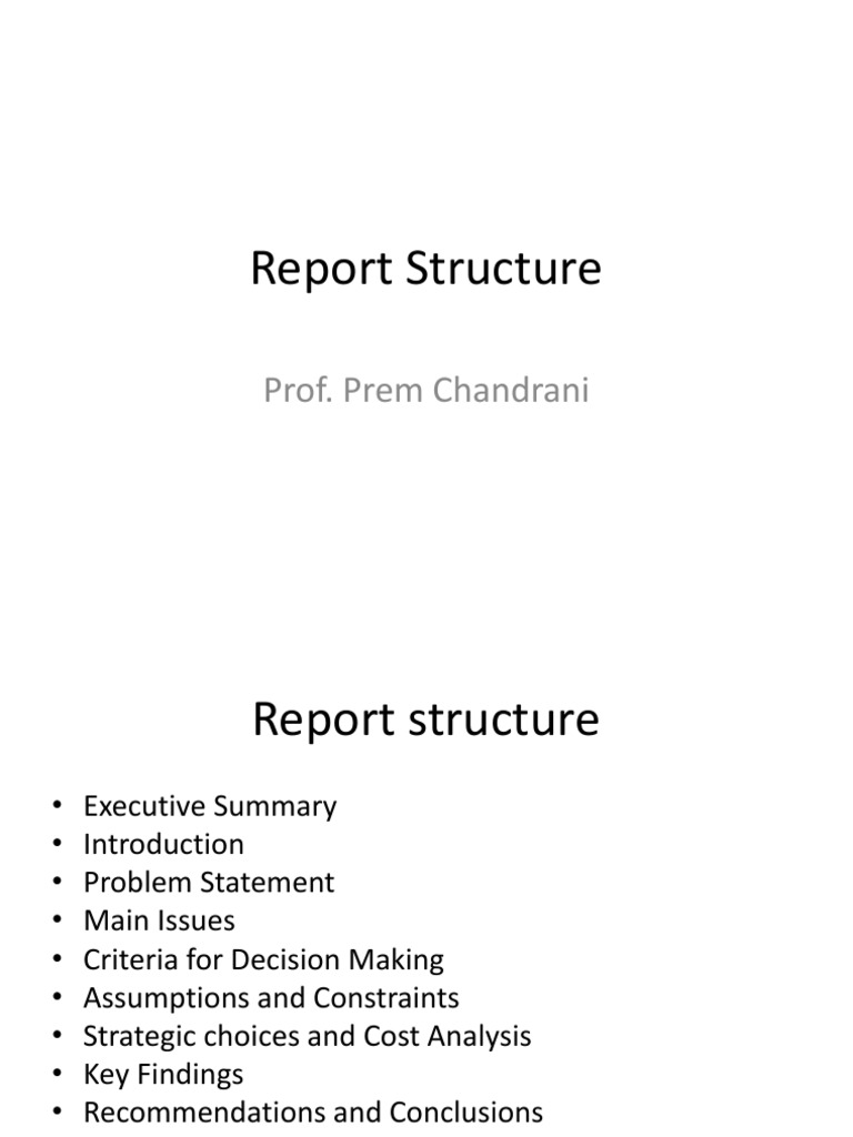 Report Structure | PDF