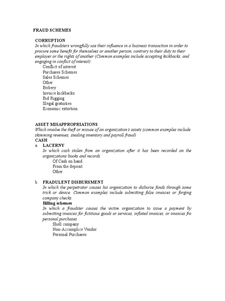 Fraud Schemes Overview | PDF | Payments | Fraud