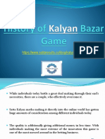 History of Kalyan Bazar Game