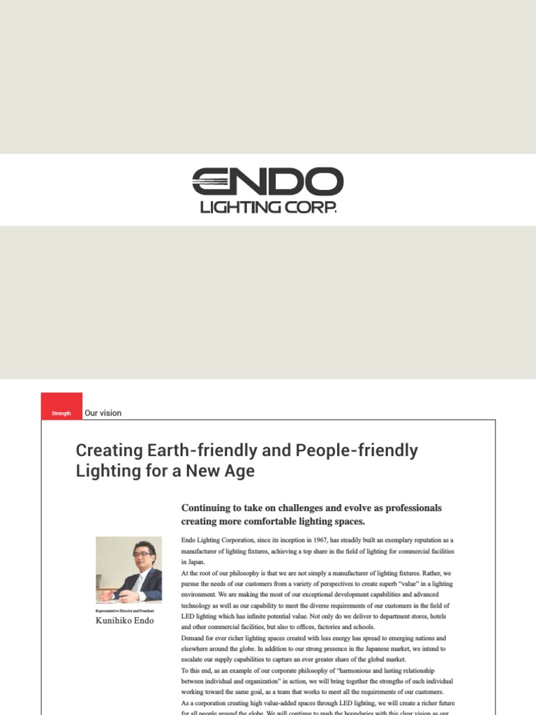 ENDO Lighting Company Profile PDF PDF Automation