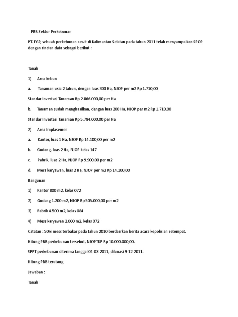 Pbb Perkebunan Pdf