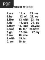 Basic Sight Words