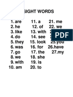 Basic Sight Words