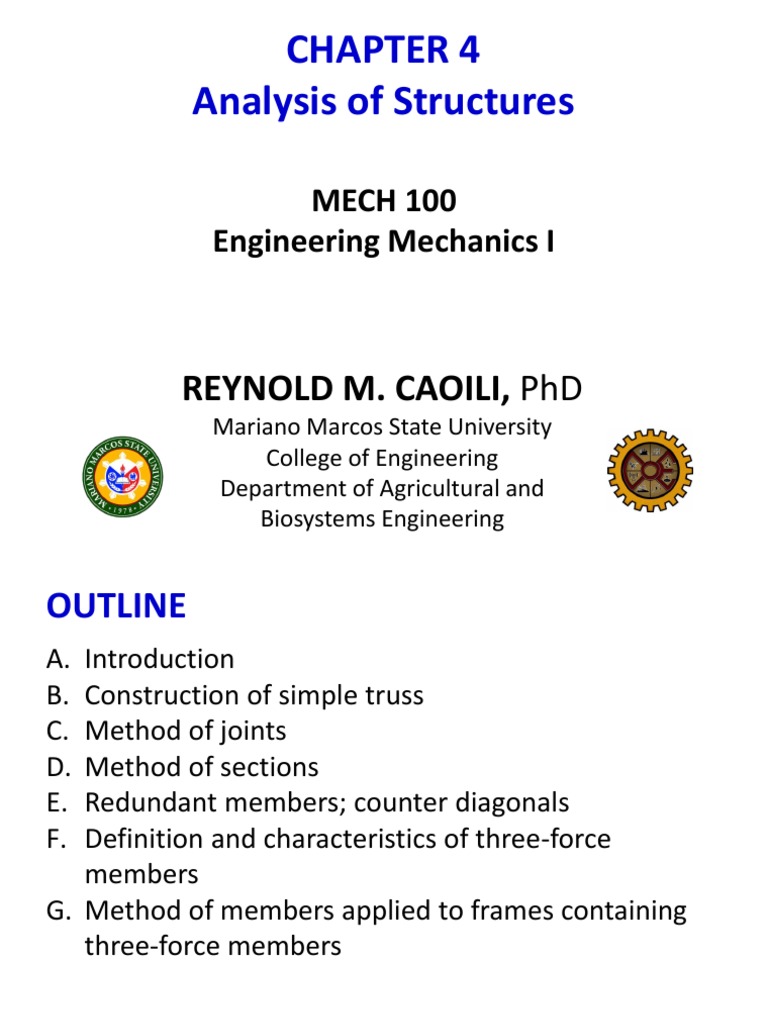 Truss Analysis in Engineering Mechanics | PDF | Truss | Force