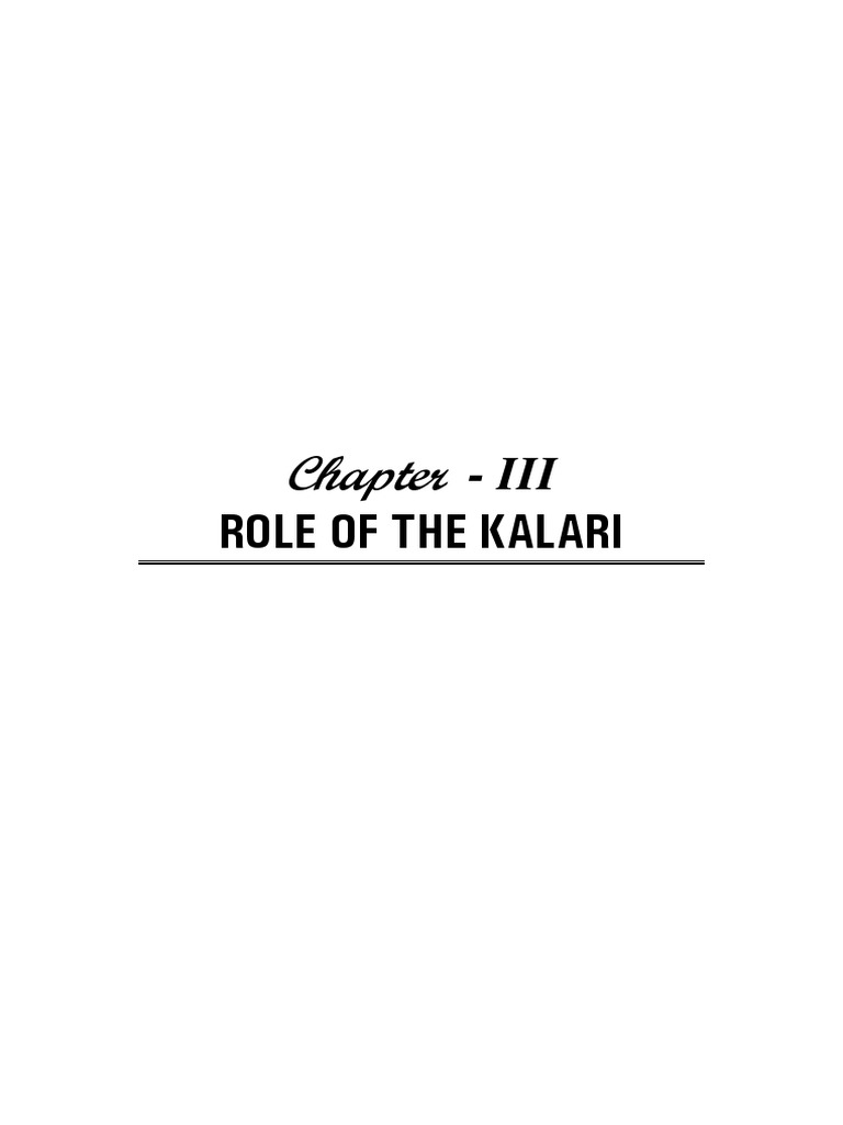 Role of Kalari PDF PDF Yoga Ayurveda