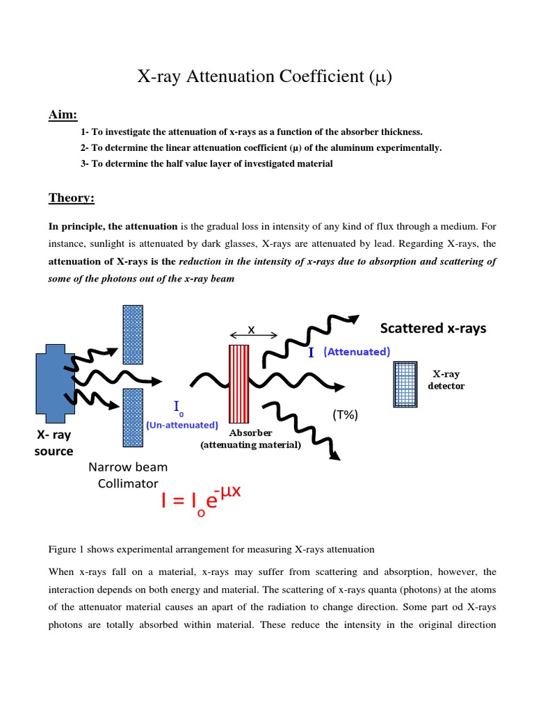 Exp1.Xray Attenuation Coefficient.pdf Attenuation X Ray