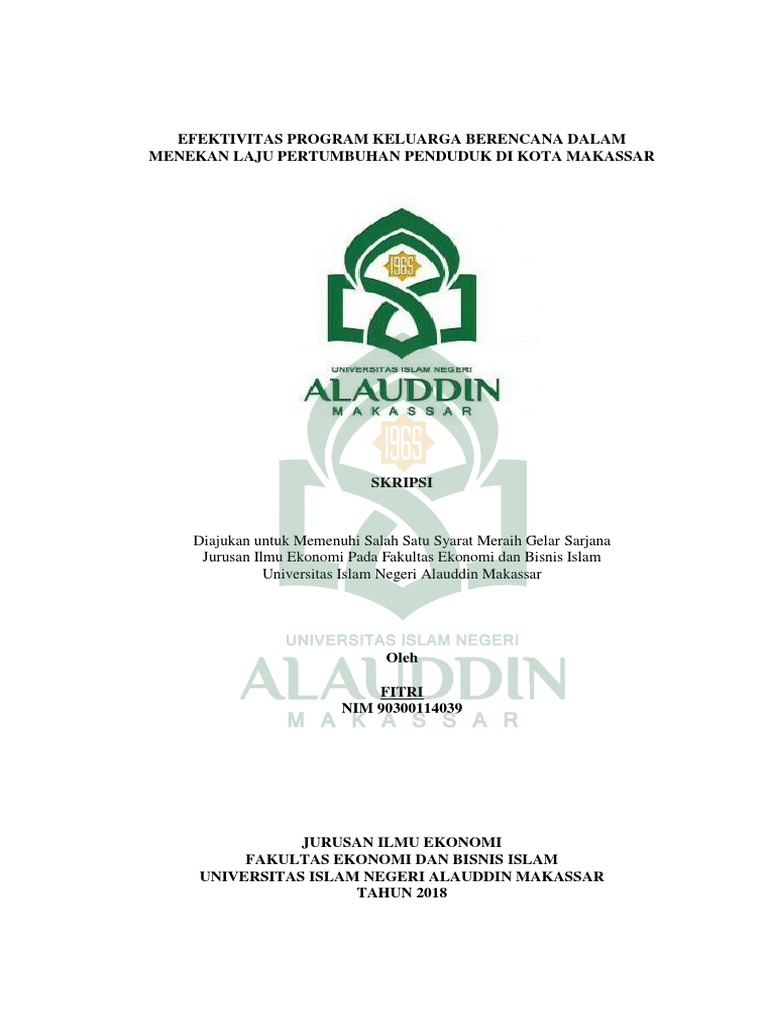 Efektivitas Program Keluarga Berencana Dalam Pdf