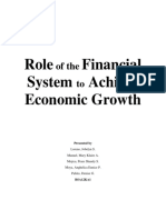 Role of Financial System and Economic Growth
