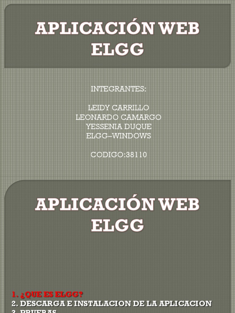 Manual Elgg Windows | PDF | Contraseña | Software del sistema