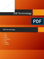 JOB Terminology