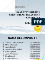 Syarat Pokok Dan Stratifikasi Pelayanan Kesehatan