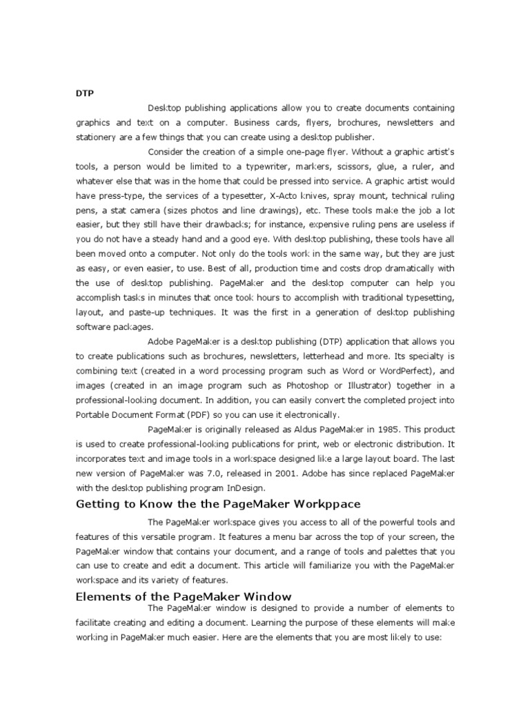 Understanding Adobe PageMaker Features | PDF | Page Layout | Icon ...
