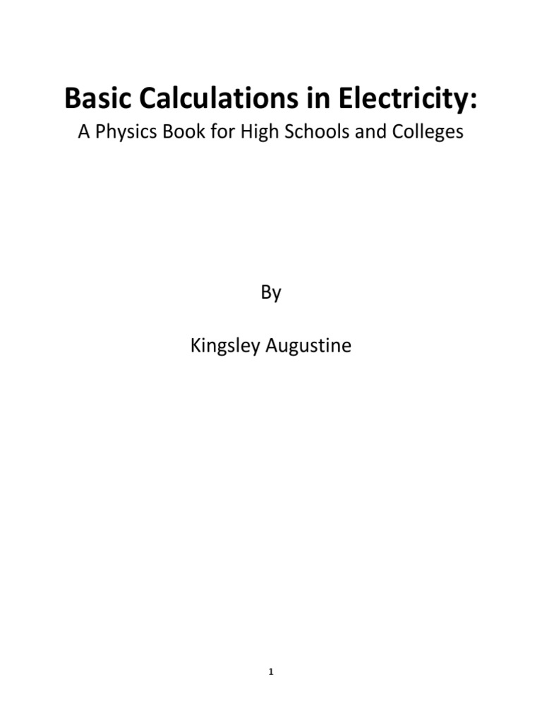 Basic Electricity Calculations Guide | PDF | Series And Parallel ...
