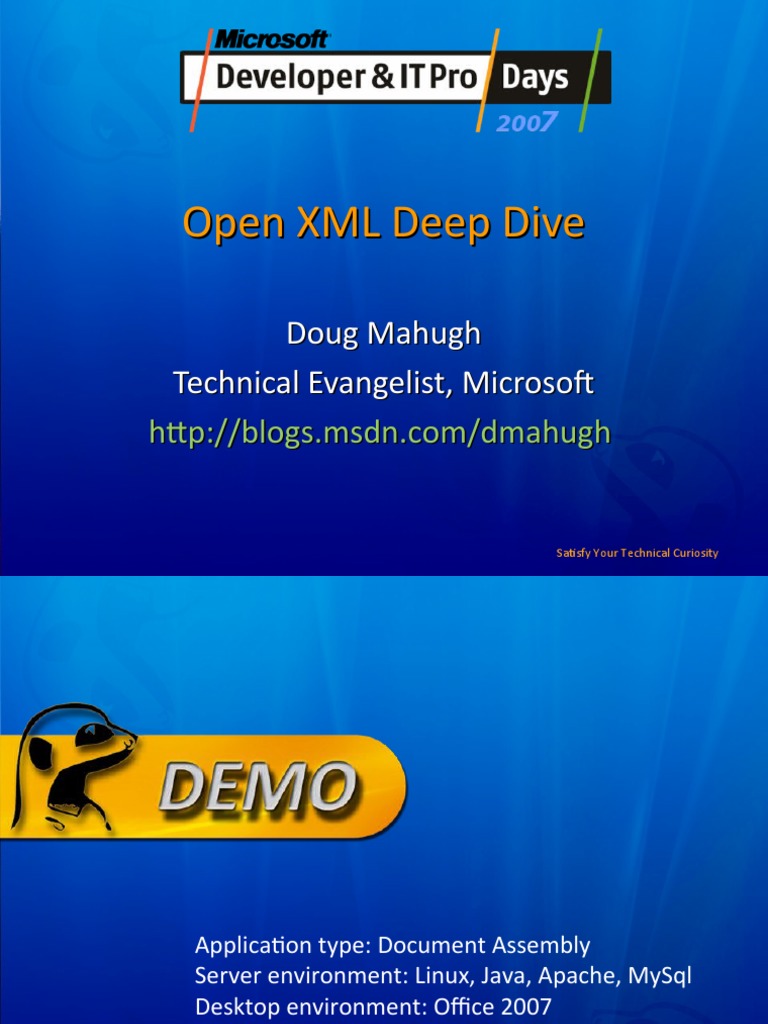 Open XML for Developers | PDF | Xml | Xml Schema