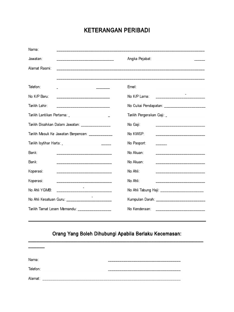 Tapak Biodata RPH | PDF