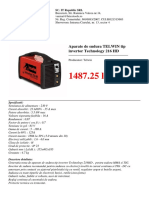 Aparate de Sudura Telwin Tip Invertor Technology 216 HD PDF