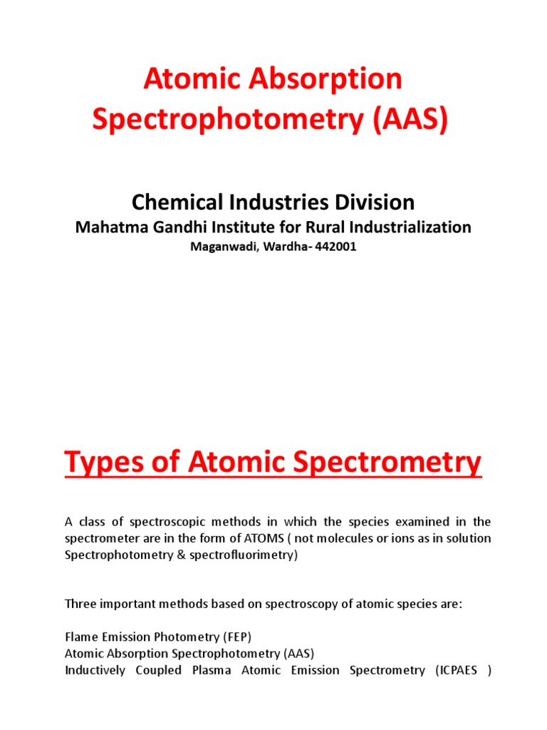 Atomic Absorption | PDF | Atomic Absorption Spectroscopy | Absorption