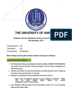 University of Haripur ETEA