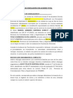 Acta de Conciliación Con Acuerdo Total