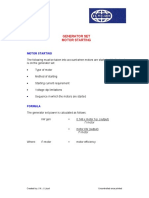 Generator Set Motor Starting