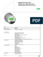 Product data sheet for ION8650A energy and power quality meter