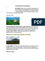 Areas Naturales Protegidas de Guatemala