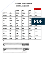 Calendrier Division Jeunes Wilaya Groupe