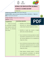 Planeacion Semanal Pensamiento Matematico PDF