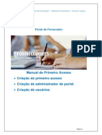 Primeiro Acesso Portal Fornecedor