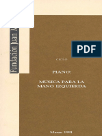 Música para la mano izquierda: Un recital de piano